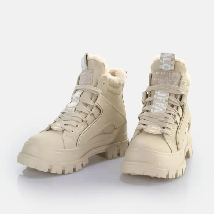 Shop Vegan Shoes BUFFALO Aspha NC Mid Warm Beige