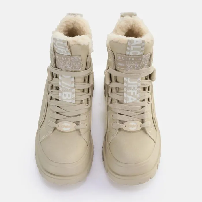 Shop Vegan Shoes BUFFALO Aspha NC Mid Warm Beige