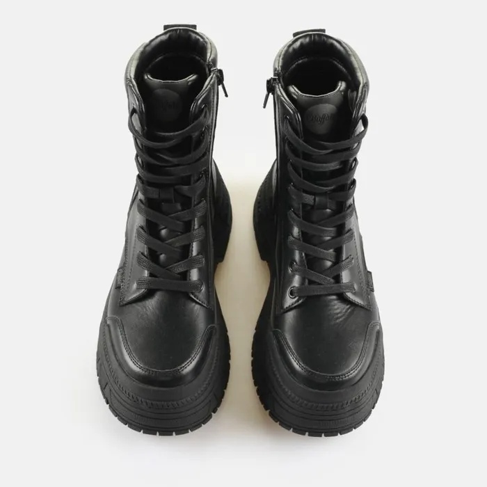 Shop Vegan Shoes BUFFALO Fusion Lace Up Mid Black