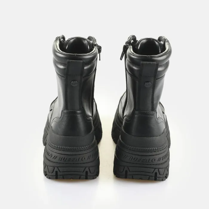 Shop Vegan Shoes BUFFALO Fusion Lace Up Mid Black