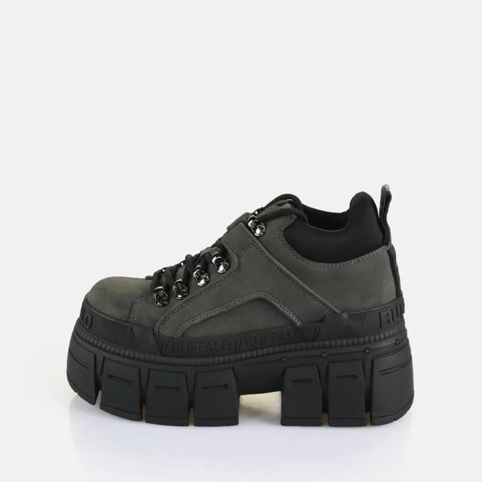 Shop Vegan Shoes BUFFALO Gospher Hike LO BS Dark Grey