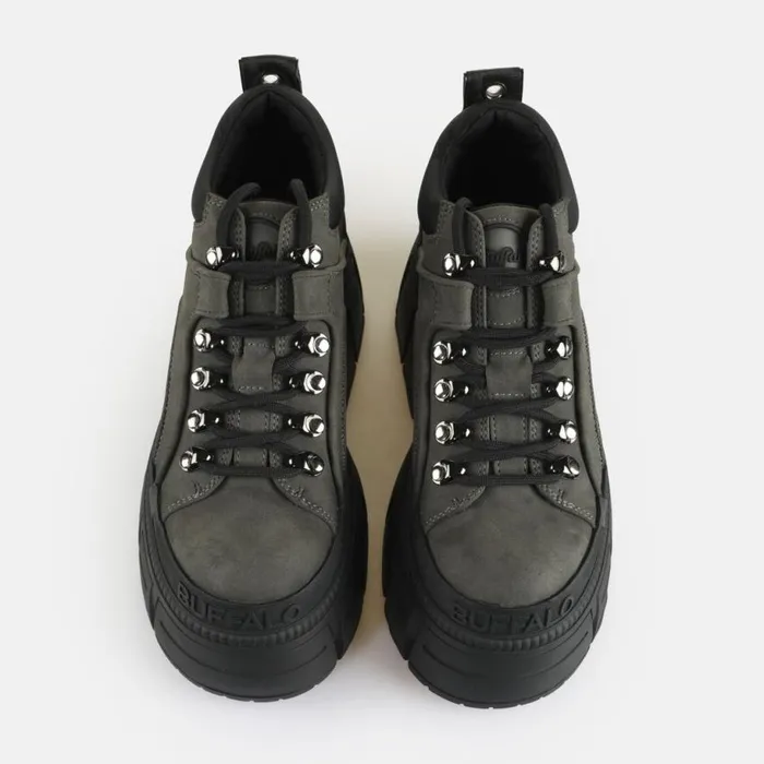 Shop Vegan Shoes BUFFALO Gospher Hike LO BS Dark Grey