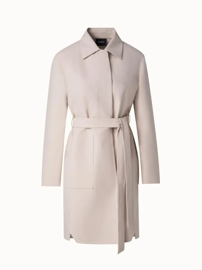 Short Coat In Cotton DoubleFace Greige Women Akris Jackets