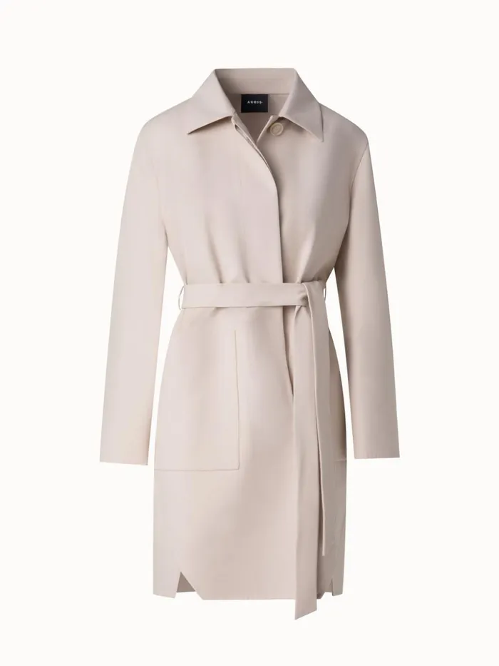 Short Coat In Cotton DoubleFace Greige Women Akris Jackets