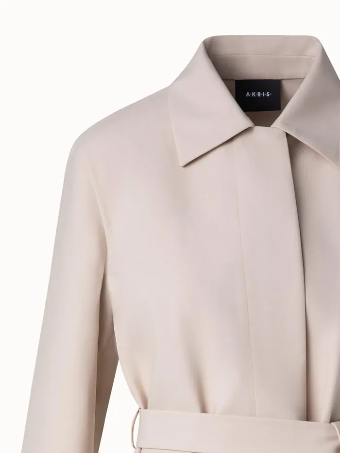 Short Coat In Cotton DoubleFace Greige Women Akris Jackets