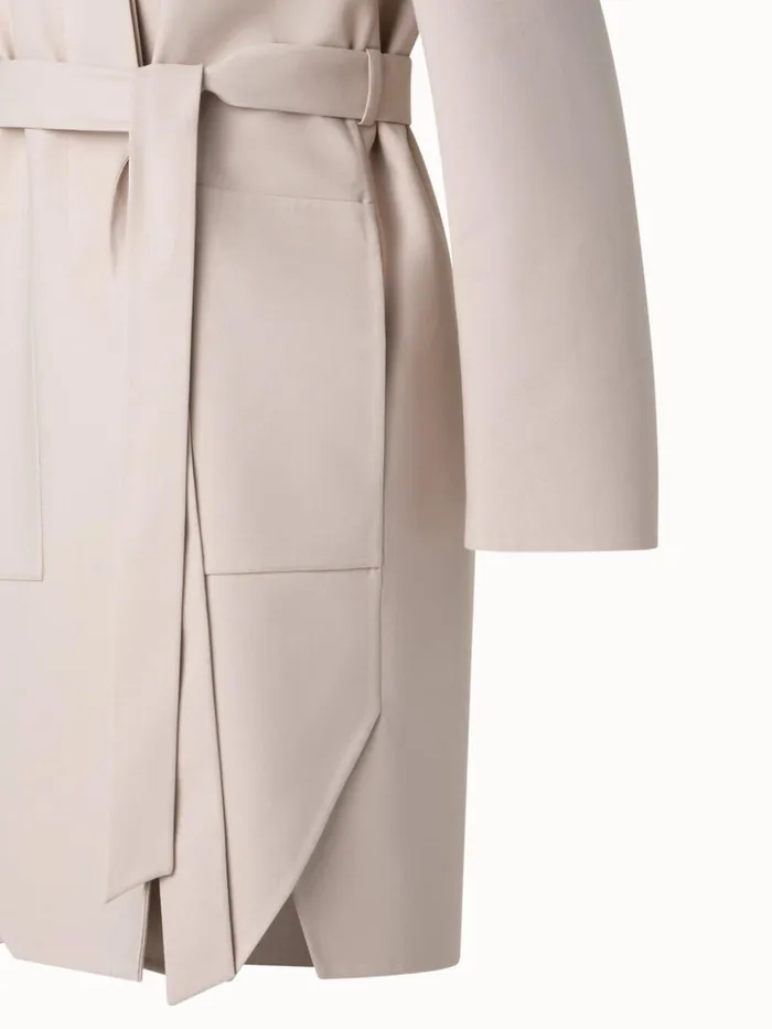 Short Coat In Cotton DoubleFace Greige Women Akris Jackets