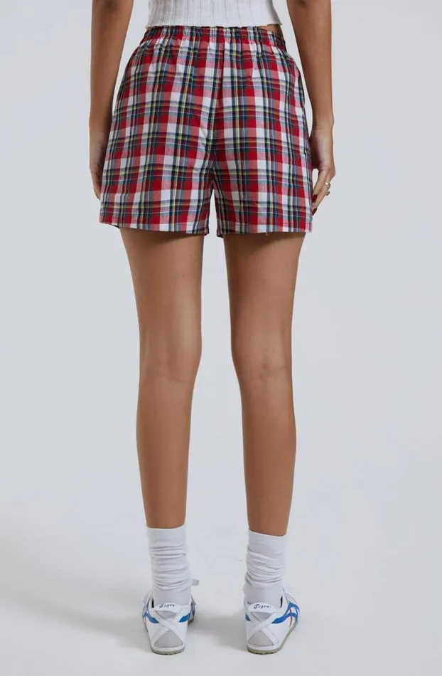 Shorts and Jorts Women Jaded London Multi Tartan Boxer Short