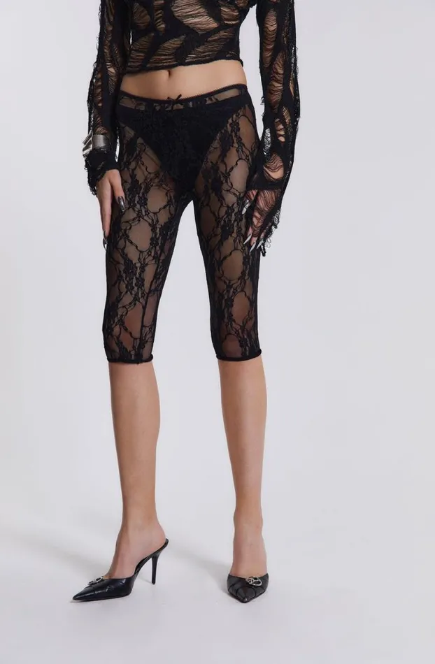 Shorts and Jorts Women Jaded London Venice Lace Pedal Pushers