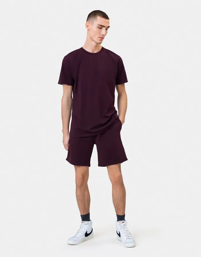 Shorts Men Colorfulstandard Classic Organic Sweatshorts 8211 Oxblood Red
