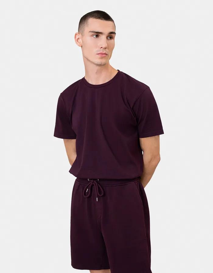 Shorts Men Colorfulstandard Classic Organic Sweatshorts 8211 Oxblood Red
