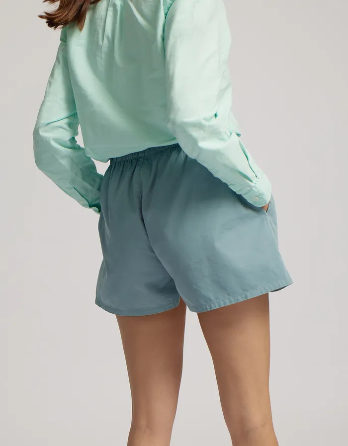 Shorts Women Organic Twill Shorts 8211 Petrol Blue 8211 Colorfulstandard Women