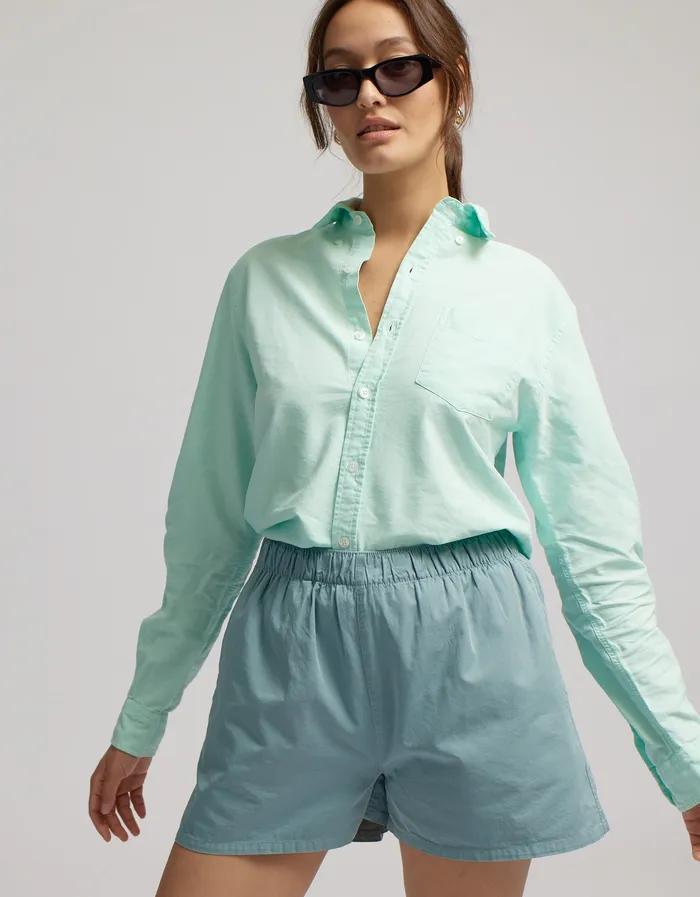 Shorts Women Organic Twill Shorts 8211 Petrol Blue 8211 Colorfulstandard Women