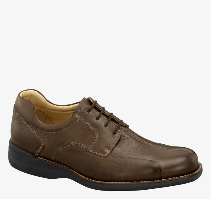 Shuler Bicycle Dark Brown Tumbled Calf Men Shoes Johnston and Murphy