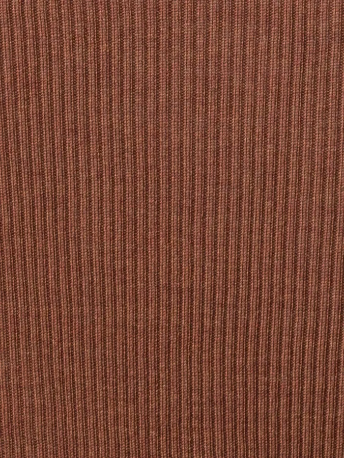 Silk Cotton Rib Knit Sweater Vicuna Women Akris Knitwear