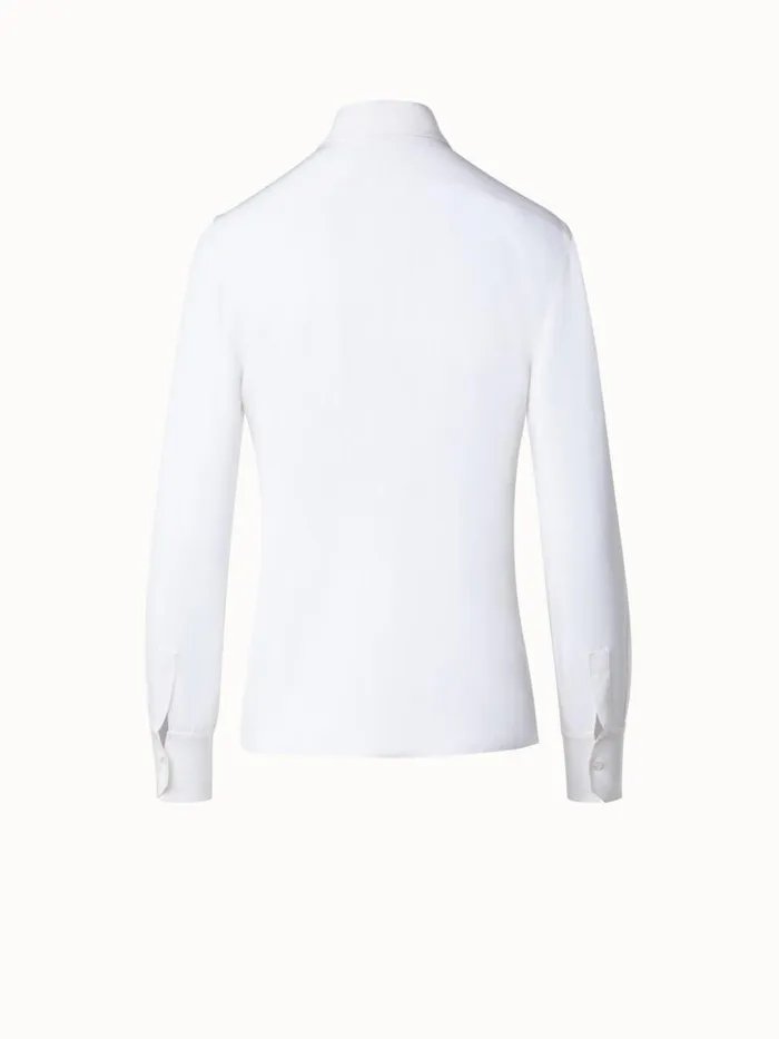 Silk Crpe Blouse Ecru Women Akris Blouses