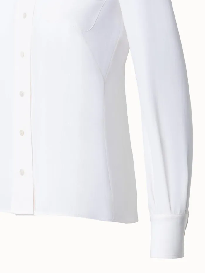 Silk Crpe Blouse Ecru Women Akris Blouses