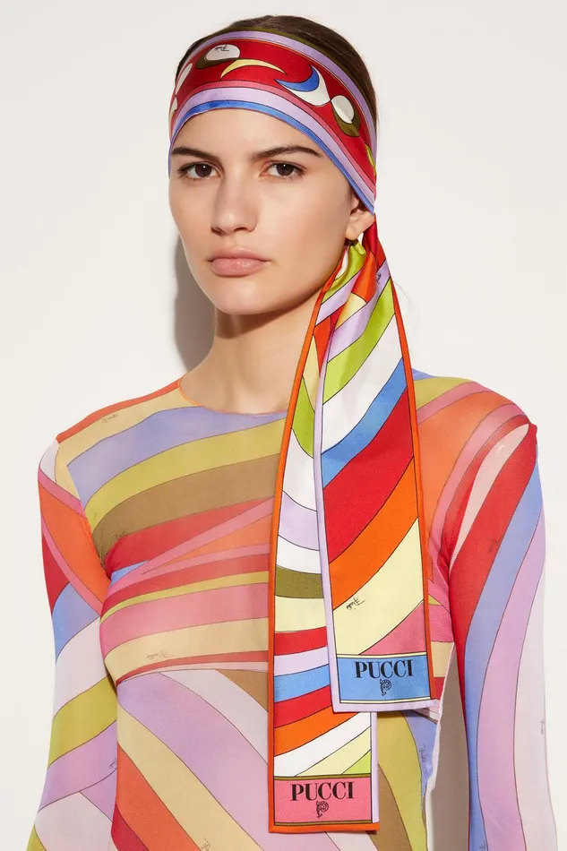Silks Women PUCCI Iride And PesciPrint SilkTwill Scarf
