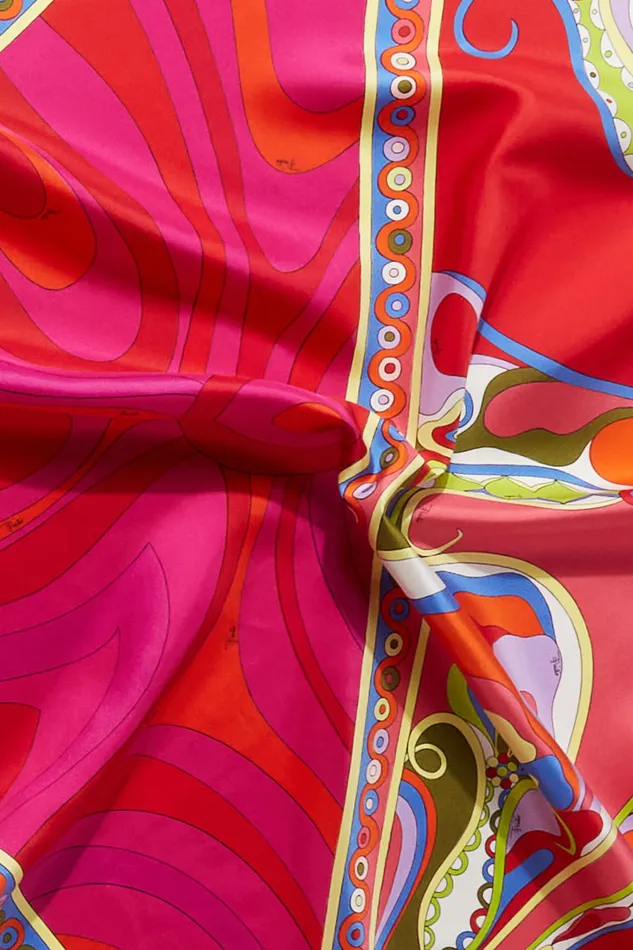 Silks Women PUCCI Marmo And OrchideePrint Large SilkTwill Carr