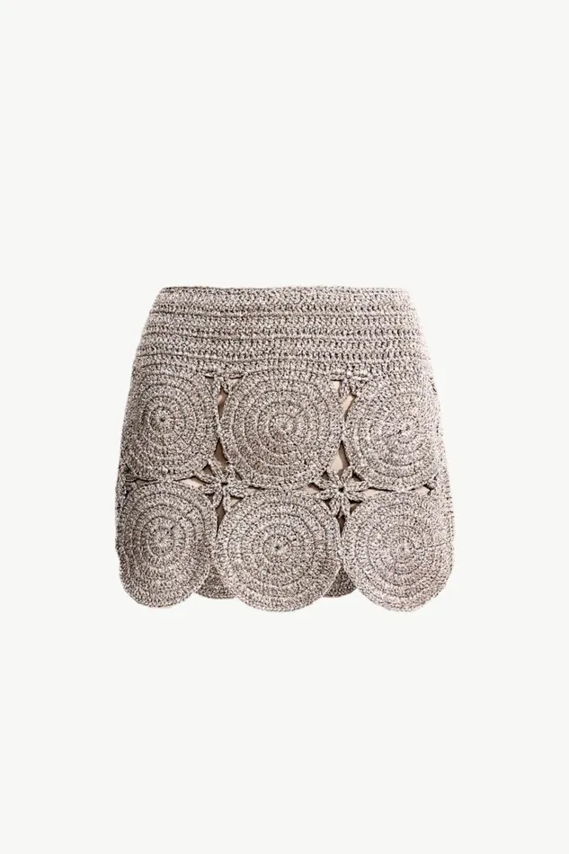 Simon Miller Bottoms Beep Beep Mini Skirt In Satellite Silver 8211 Women