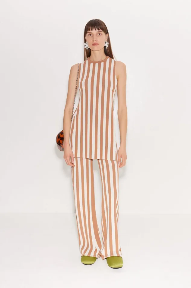 Simon Miller Bottoms Knits By Jabber Pant In Tan Stripe 8211 Women