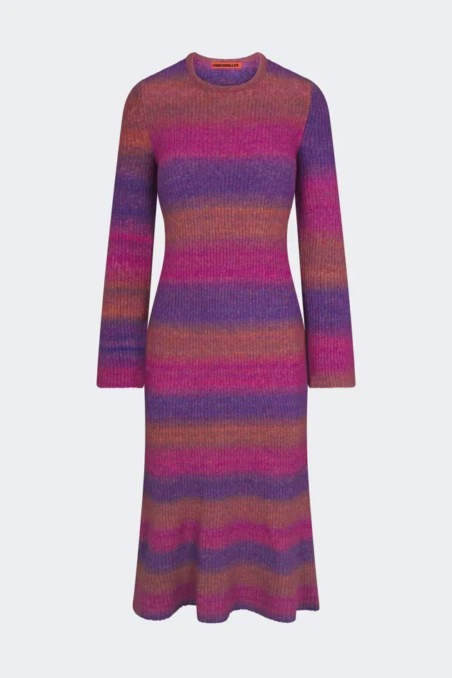Simon Miller Dresses Axon Dress In Distorted Stripe 8211 Women