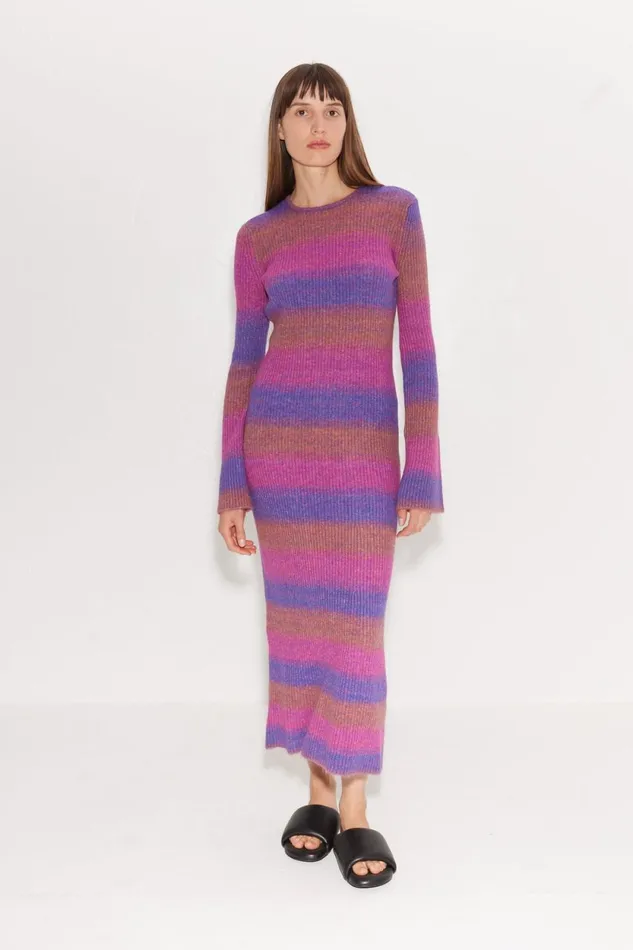 Simon Miller Dresses Axon Dress In Distorted Stripe 8211 Women Simon Miller Dresses Axon Dress In Distorted Stripe 8211 Women