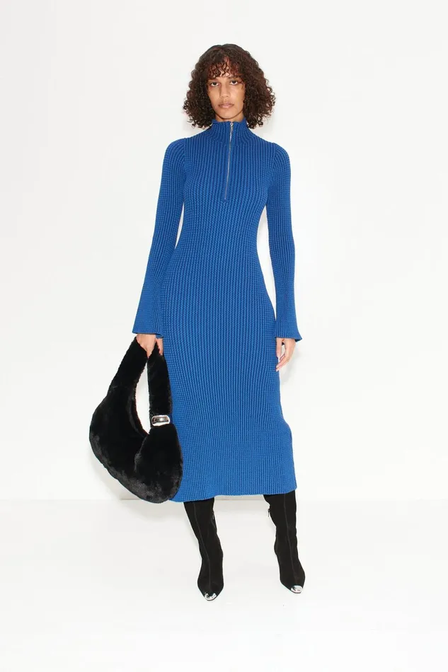 Simon Miller Knitwear Simon Miller Zumi Textured Knit Dress In Matisse Blue 8211 Women