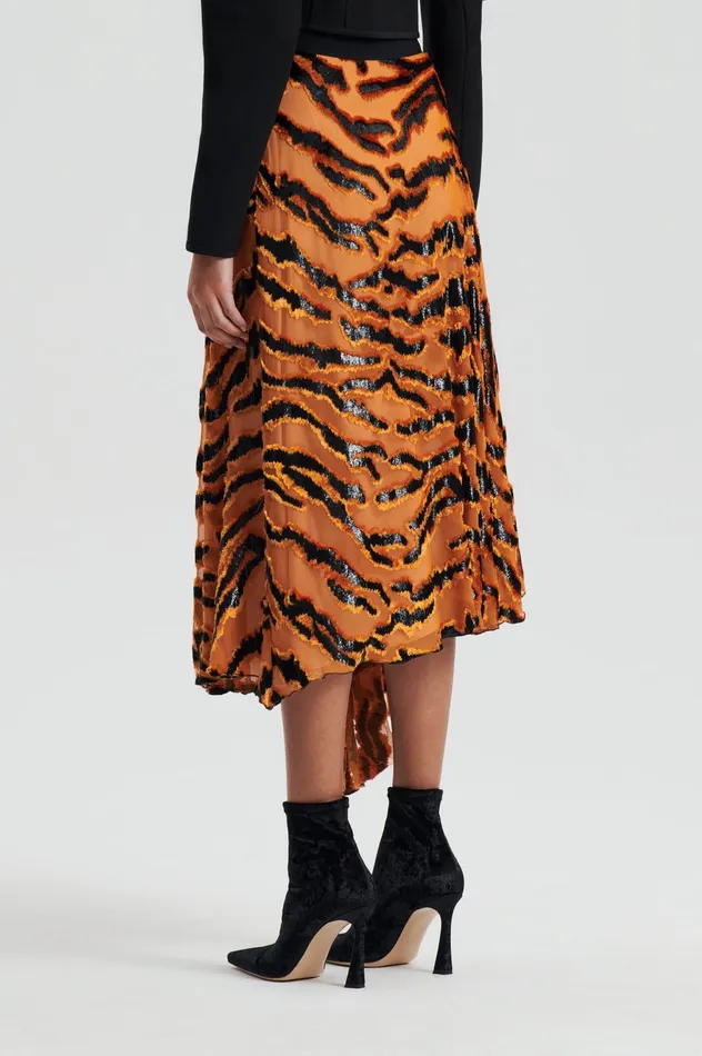 Skirts FRENCH BURNT OUT SKIRT BURNTORANGE Scanlan Theodore Women Skirts FRENCH BURNT OUT SKIRT BURNTORANGE Scanlan Theodore Women