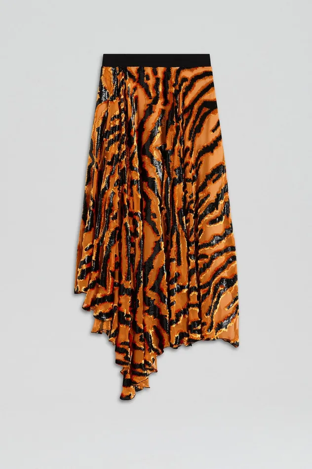 Skirts FRENCH BURNT OUT SKIRT BURNTORANGE Scanlan Theodore Women Skirts FRENCH BURNT OUT SKIRT BURNTORANGE Scanlan Theodore Women