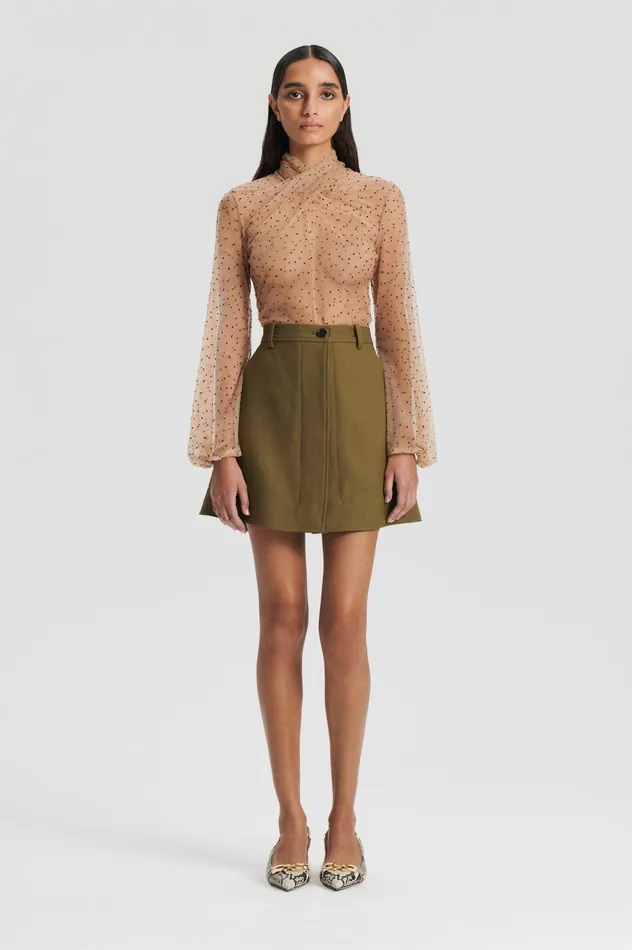 Skirts Scanlan Theodore Women MINI SKIRT OLIVE