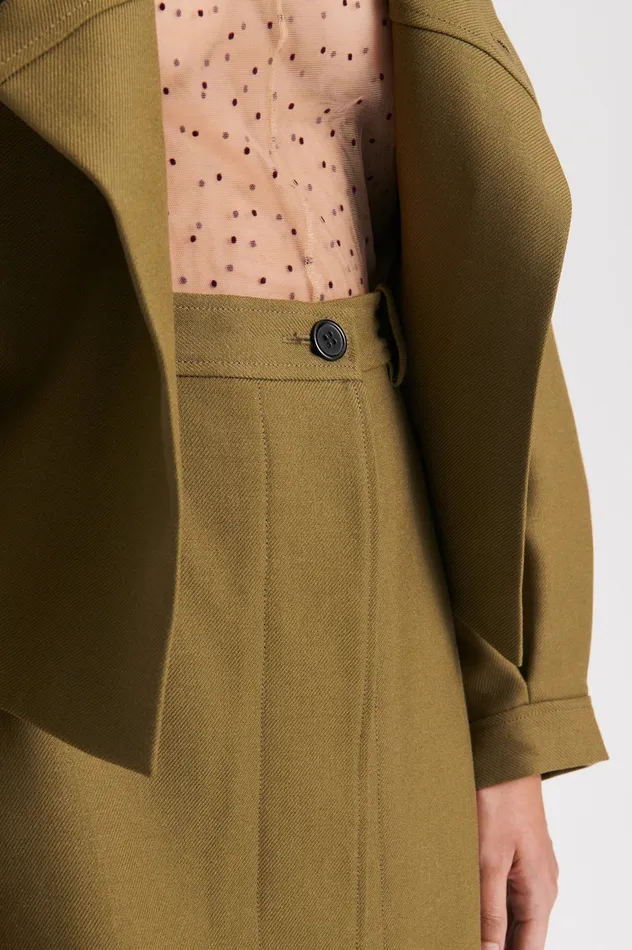 Skirts Scanlan Theodore Women MINI SKIRT OLIVE Skirts Scanlan Theodore Women MINI SKIRT OLIVE
