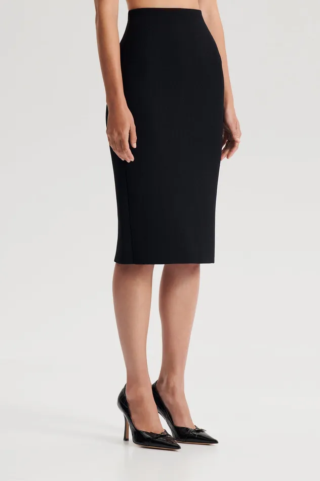 Skirts Women CREPE KNIT PENCIL SKIRT BLACK Scanlan Theodore