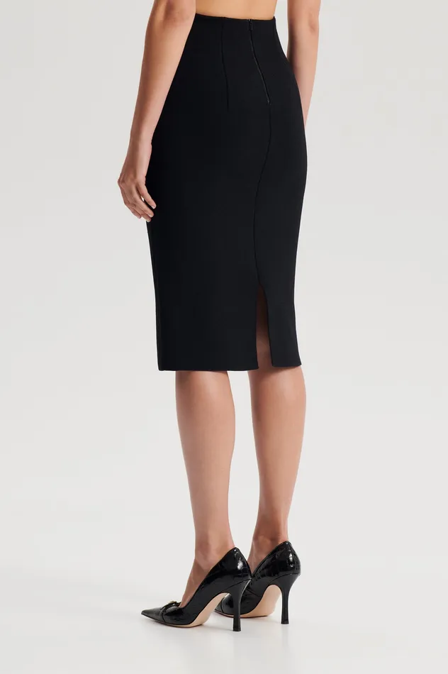 Skirts Women CREPE KNIT PENCIL SKIRT BLACK Scanlan Theodore