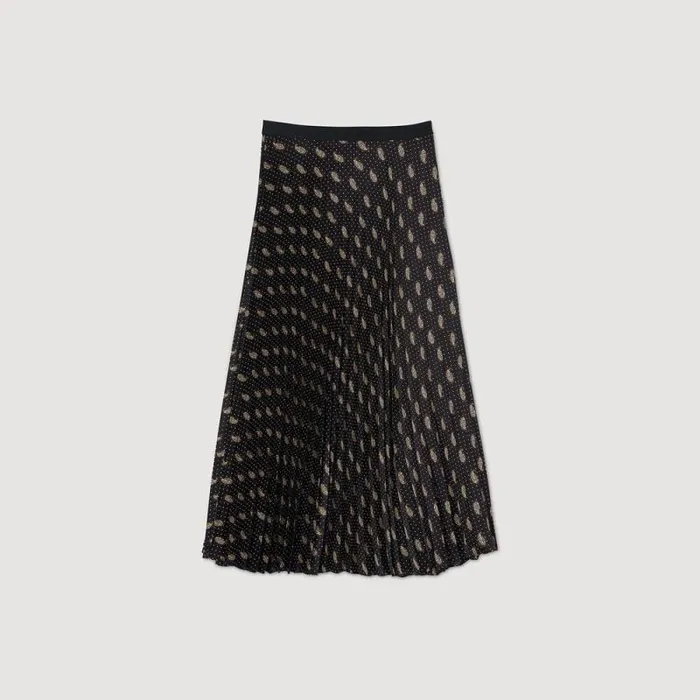 Skirts Women SANDRO Long Paisley Skirt Mustard Burgundy
