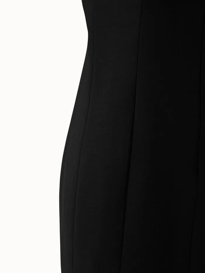 Sleeveless Sheath Dress From Wool DoubleFace Black Women Akris Dresses