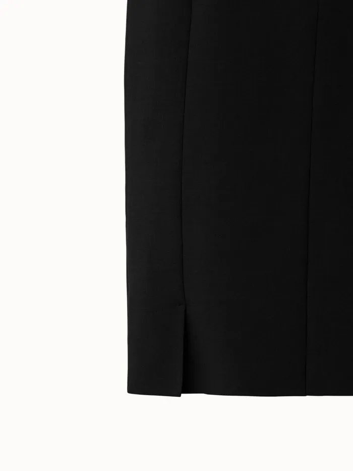 Sleeveless Sheath Dress From Wool DoubleFace Black Women Akris Dresses