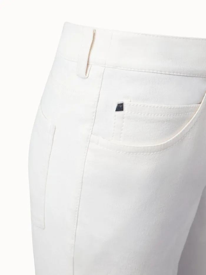 Slim Leg Cotton Denim Pants Offwhite Women Akris Pants