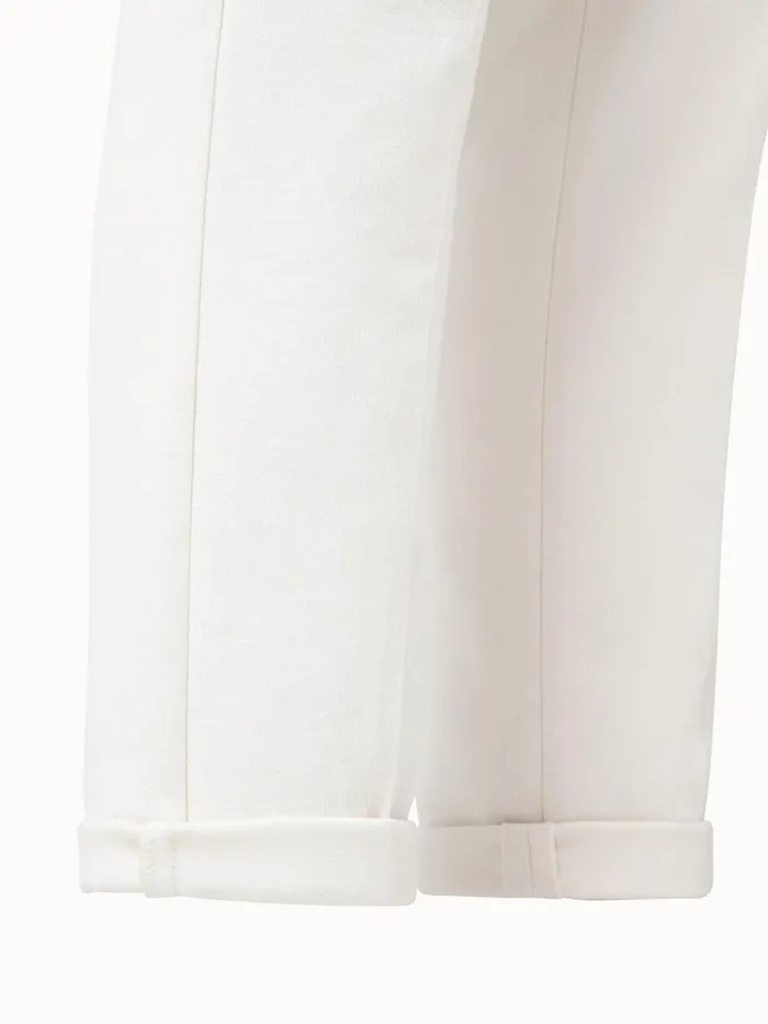 Slim Leg Cotton Denim Pants Offwhite Women Akris Pants