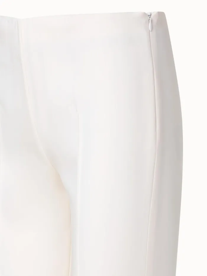 Slim Leg Silk Crpe Pants Offwhite Women Akris Pants