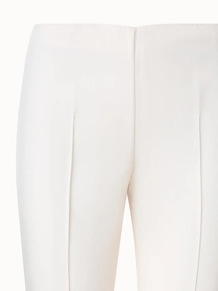 Slim Leg Silk Crpe Pants Offwhite Women Akris Pants