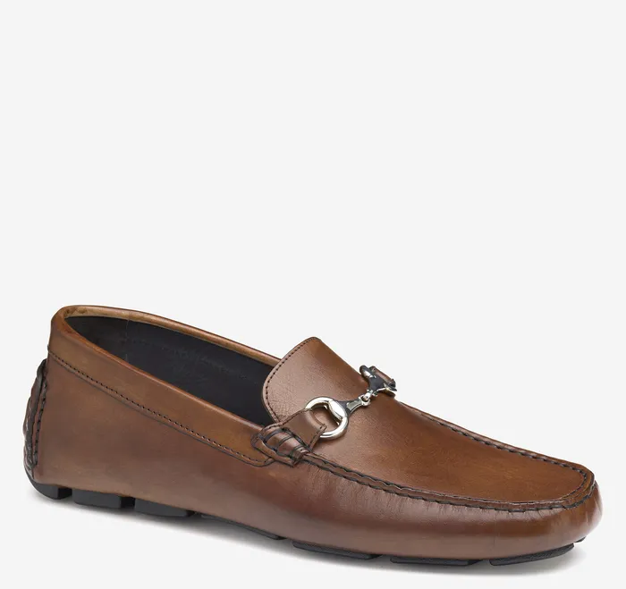 SlipOns and Loafers Men Dayton Bit Loafer Brown Italian Calfskin Johnston and Murphy