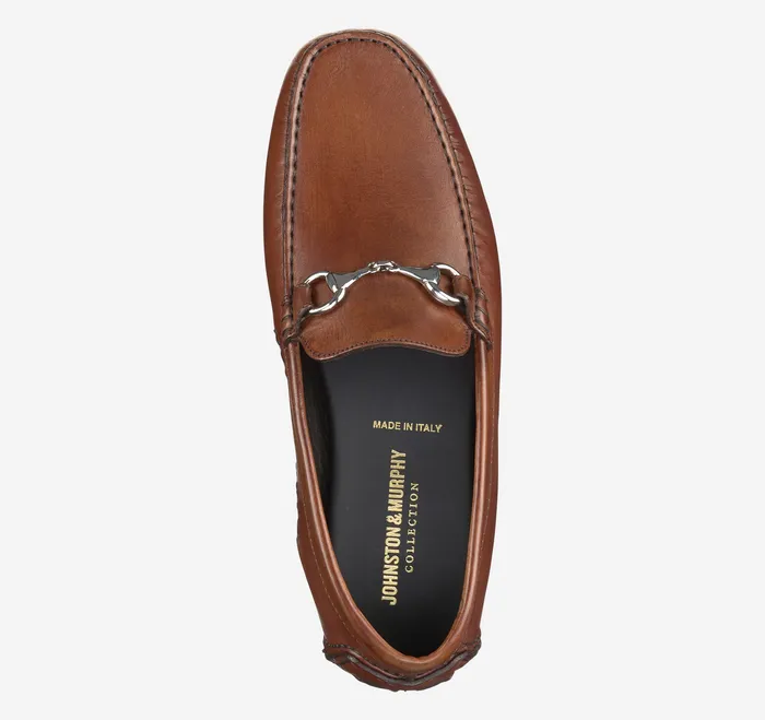 SlipOns and Loafers Men Dayton Bit Loafer Brown Italian Calfskin Johnston and Murphy