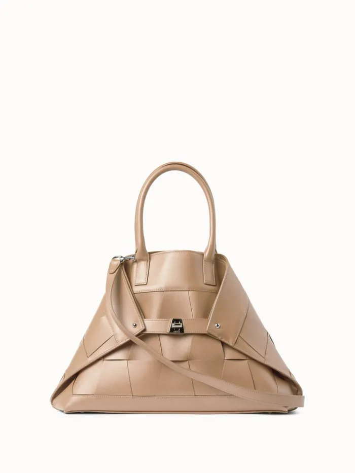 Small Ai Messenger Bag In Braided Trapezoids Cordage Women Akris Tote Bags