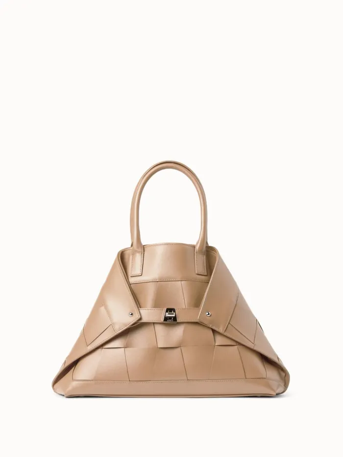 Small Ai Messenger Bag In Braided Trapezoids Cordage Women Akris Tote Bags