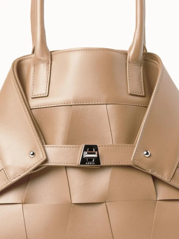 Small Ai Messenger Bag In Braided Trapezoids Cordage Women Akris Tote Bags