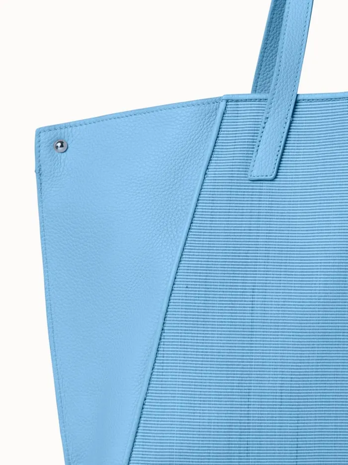 Small Ai Shoulder Bag In Leather And Horsehair Sky Women Akris Shoulder Bags
