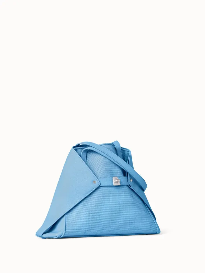 Small Ai Shoulder Bag In Leather And Horsehair Sky Women Akris Shoulder Bags