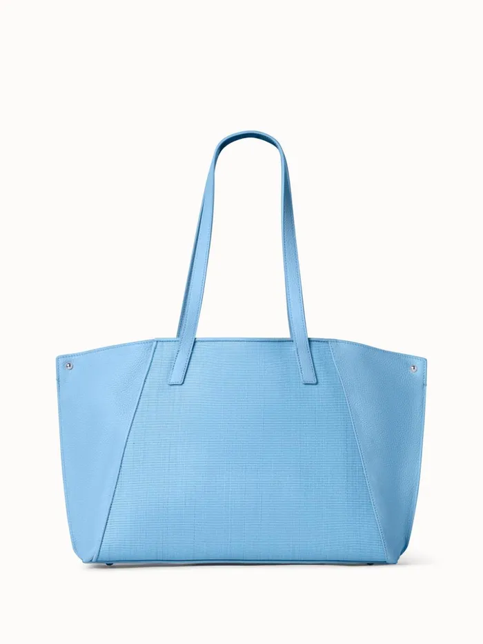 Small Ai Shoulder Bag In Leather And Horsehair Sky Women Akris Shoulder Bags