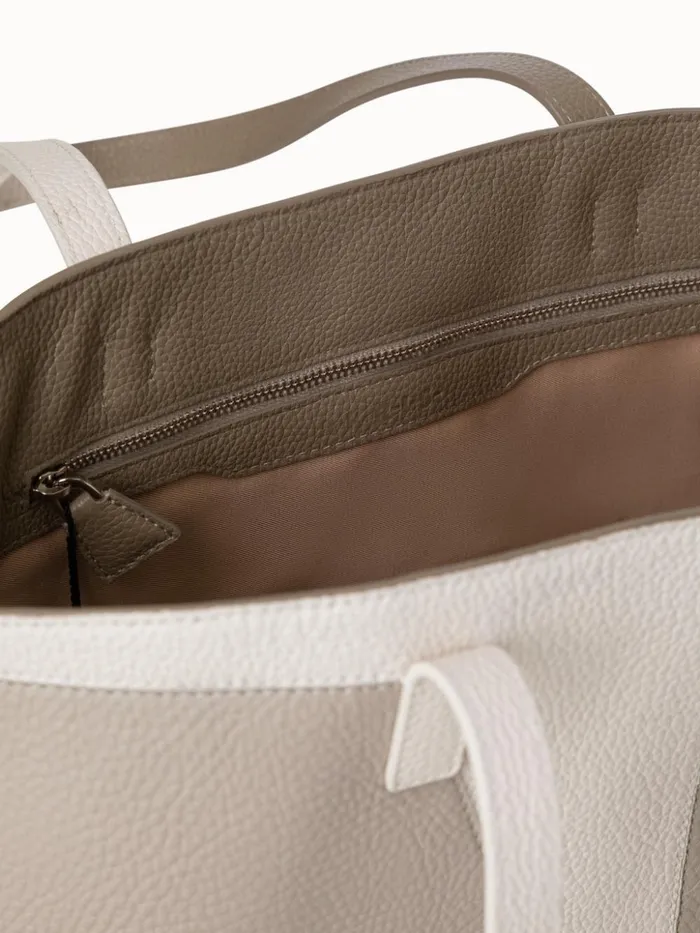 Small Ai Shoulder Bag In Leather Composed Letters Patchwork Light Multicolor Women Akris Tote Bags