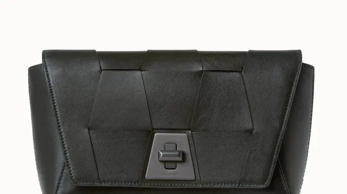 Small Day Bag In Braided Trapezoids Bottle Women Akris Crossbody Bags